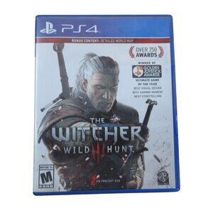 The Witcher 3 Wild Hunt PS4 (PlayStation 4, 2015) complete with map